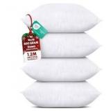 18x18 Down Alternative Throw Pillow Insert Set 4pk