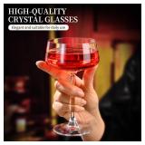 KMIGRUAN Martini Glasses Set of 6, 9oz Coupe Glasses, Hand Blown Crystal Cocktail Glasses for Espresso Martini, Manhattan,Home Bar,Gift Set