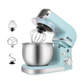 Kitchen in the box Stand Mixer,3.2Qt Small Electric Food Mixer,6 Speeds Portable Lightweight Kitchen Mixer for Daily Use with Egg Whisk,Dough Hook,Flat Beater (Blue)