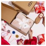 UGG Whitecap Plush Throw Blanket Fleece Soft Warm Throw for Bed or Chair, Luxury Bedroom Decor, Holiday Blankets, Machine Washable, 50-inch x 70-inch, Pink Quartz