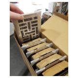 Howeall 4x10 Inches 6 Pack Heavy Duty Walkable Floor Register - Easy Adjust Air Supply Lever Decorative Floor Vent Covers, Seattle Design Vent Covers for Home - Satin Nickel