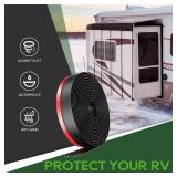 RVGUARD 40FT RV Slide Out Seal with Strong Adhesive Tape, Waterproof RV Seal Replacement for RVs, Travel Trailers and 5th Wheels, I-Shaped