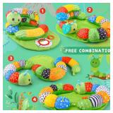 ARANEE 2-in-1 Tummy Time Mat & Seated Support Pillow Baby Toys 6-12 Months, Baby Tummy Time Toys Sit Me Up Floor Seat for Newborns and Older Babies, with Detachable Support Pillow and Toys