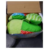 ARANEE 2-in-1 Tummy Time Mat & Seated Support Pillow Baby Toys 6-12 Months, Baby Tummy Time Toys Sit Me Up Floor Seat for Newborns and Older Babies, with Detachable Support Pillow and Toys