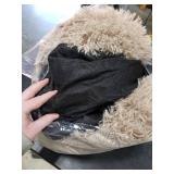 HACHIKITTY Calming Pet Sofa Bed Mat, Washable Plush Couch Cover, Furniture Protector Mat for Dogs and Cats, Fluffy Dog Couch Bed with Anti-Slip Bottom (40x 38x 6, Camel)