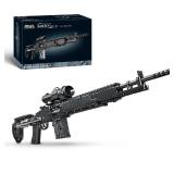 Nueris 1:1 MK14 Building Blocks Gun Sets - 1468 PCS Model Guns Collection Toy Building Bricks Sniper Set Shootable - Simulation Militarily Toy Lovers for Kids and Adults Gift