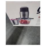 GANIZA Food Processors, Electric Chopper with Meat Grinder & Veggie Chopper - 2 Bowls (8 Cup+8 Cup) with Powerful 450W Copper Motor