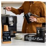 Yangbaga 2 x 63OZ Stainless Steel Coffee Canisters with Handle Shelf, Airtight Locking Clamp & Scoop, Food Storage Jars for Kitchen