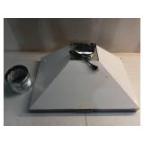 Vissani Siena 30 in. 350CFM Convertible Pyramid Wall Mount Range Hood in Stainless Steel with Charcoal Filter and LED Lighting - Retail: $299