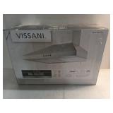 Vissani Siena 30 in. 350CFM Convertible Pyramid Wall Mount Range Hood in Stainless Steel with Charcoal Filter and LED Lighting - Retail: $299