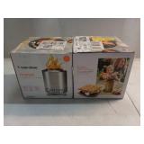 Pack of 2 - Solo Stove Mesa Outdoor Fire Pit Stainless Steel: Smokeless, Indoor/Outdoor Use, No Assembly Required - Retail: $160