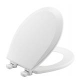 Toilet Seat 15in Plastic Toilet Seat, OFF White (Missing Piece-See Pic)