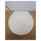 Toilet Seat 15in Plastic Toilet Seat, OFF White (Missing Piece-See Pic)