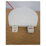 Toilet Seat 15in Plastic Toilet Seat, OFF White (Missing Piece-See Pic)