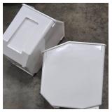 VEVOR Ingredient Storage Bin, Dispenser Bin with 4 Measuring Cups, Attachable Casters and Airtight Lid, 4 Pcs/Set Dog Pet Food Storage Container, PP Material Kitchen Rice Cereal Flour Bin 4 STORAGE BI