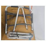 VEVOR Folding Walker, 2-Button Folding Walkers with 8-Level Adjustable Height and Durable Handles, Lightweight Aluminum Mobility Walker Aid for Elderly Handicapped Disabled, Up to 350 Pounds