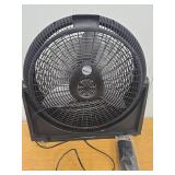 LASKO 20 in. 3 Speed Air Circulator Floor Fan for Home in Black with Wall Mount Option, Full Range Pivoting Head, Carry Handle - Retail: $53