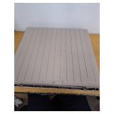 Keter City 30 Gallon Resin Outdoor Storage Box and Patio Furniture Side Table for Pool and Garden Accessories, Beige (See Details/Pics)