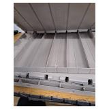 Keter City 30 Gallon Resin Outdoor Storage Box and Patio Furniture Side Table for Pool and Garden Accessories, Beige (See Details/Pics)