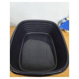 Arm & Hammer Sifting Cat Litter Box 2 Open Top Plastic Cat Litter Pans and Cat Litter Tray  Large  white