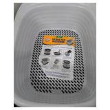 Arm & Hammer Sifting Cat Litter Box 2 Open Top Plastic Cat Litter Pans and Cat Litter Tray  Large  white