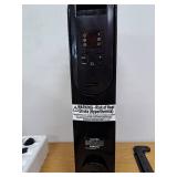 Konwin 1500-Watt Black Indoor Electric Oil-Filled Radiator Convection Radiant Space Heater with Remote Control for Living Space - Retail: $100