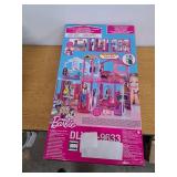 Barbie 3-Story Townhouse Dollhouse with Elevator, Swing Chair, Furniture and Accessories, Fold for Portability and Travel - Retail: $107