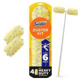 Swiffer Dusters with Extension Pole  Cleaning Kit includes 6ft Extendable Handle + 4 Duster Refills