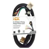 6 ft. 6/4 50 Amp 4-Prong Range Power Cord, Black