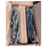 Peakform 5pc Folding Table Set Black: Vinyl Padded, Space-Saving Storage, No Tools Assembly - Retail: $90