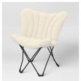 Butterfly Dorm Chair Faux Shearling Cream - Room Essentials