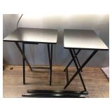 Just 2 Peakform TV Tray Set Wood Black  (Missing Two Tables- Retail: $55