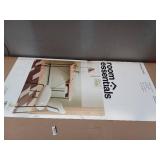 Wood and Metal Dorm Writing Desk with Storage Natural - Room Essentials - Retail: $85