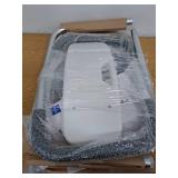 Medline Shower Bath Chair with Back and Padded Armrests  Height Adjustable  Supports up to 350 lbs.  White - Retail: $70