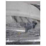 Medline Shower Bath Chair with Back and Padded Armrests  Height Adjustable  Supports up to 350 lbs.  White - Retail: $70