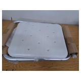 Medline Shower Bath Chair with Back and Padded Armrests  Height Adjustable  Supports up to 350 lbs.  White - Retail: $70