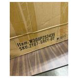 Grey Fabric Storage Ottoman - Retail: $129