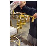 Gold Finished Modern Chandelier Frame - Retail: $225