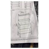 Chrome Wire Shelving Unit with Wheels - Retail: $85