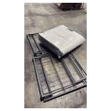 Folding Metal Bed Frame with Mattress - Retail: $159