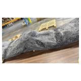 Plush Gray Shag Area Rug large - Retail: $199