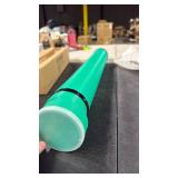 Durable Poster Storage Tube with Straps 24\"-40\" Extendable for Blueprints, Artwork, Maps, Posters Color Green - Retail: $0