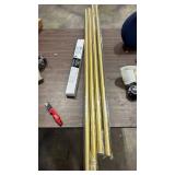 BlastHome Non-Adjustable Luxury Extra Long Curtain Rod, 1 Â¼â Rod Set, 19 foot Fixed Length (Four Rods Connect for a Seamless Look), Brushed Gold - Retail: $190