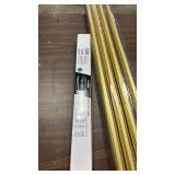 BlastHome Non-Adjustable Luxury Extra Long Curtain Rod, 1 Â¼â Rod Set, 19 foot Fixed Length (Four Rods Connect for a Seamless Look), Brushed Gold - Retail: $190