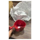6pack! 8 oz Stoneware Heart Handle Mug Red - Spritz - Retail: $5