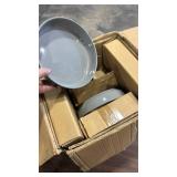 Modern Grey Ceramic Dinnerware Set 12 piece - Retail: $89