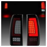 OKSIWA FULL LED Tail Light for 2003-2006 Chevy Silverado,Unique Shaped Design Running light,Turn Signal, Reverse Light, Rear Lights Set, Easy to Install,Waterproof