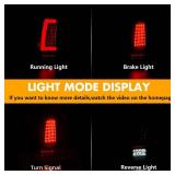 OKSIWA FULL LED Tail Light for 2003-2006 Chevy Silverado,Unique Shaped Design Running light,Turn Signal, Reverse Light, Rear Lights Set, Easy to Install,Waterproof