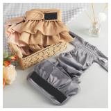 Reusable Dog Diapers Female Large Washable, Premium Doggie Diaper for Dogs, Pack of 3, Highly Absorbent Dog Diaper for Heat, Incontinence and Puppy Training(L)