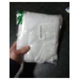 Chyhomenyc White Curtains 54 Inch Length 2 Panels, Faux Linen Textured Semi Sheer Light Filtering Soft Airy Rod Pocket Window Treatment Drapes for Living Room Bedroom, 30Wx54L Inch, Set of 2